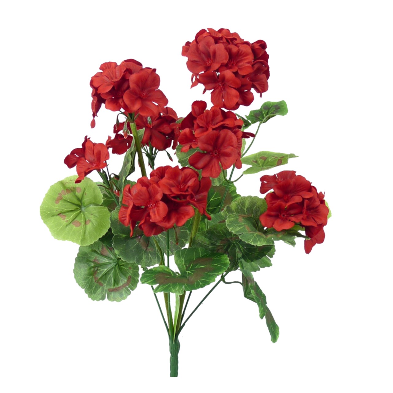17 Inch Artificial Red Geranium Bush for Wreaths Arrangements and Decor-35043RD